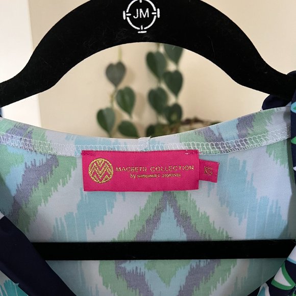 Macbeth Collection Blue & Green Hooded Swimsuit Coverup, sz XS - Picture 2 of 10